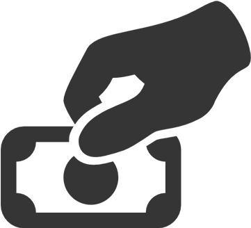 Clip Art Transparent Library Robert Griffin Iii Foundation - Donations Black And White (400x400), Png Download