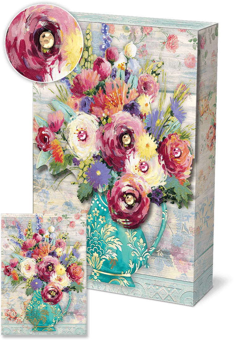 Fresh - Punch Studio Fresh Flowers Magnetic Closure Journal (1200x1200), Png Download
