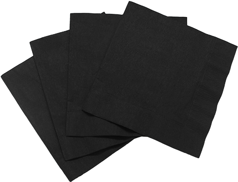 Black Napkins - Napkin (500x500), Png Download