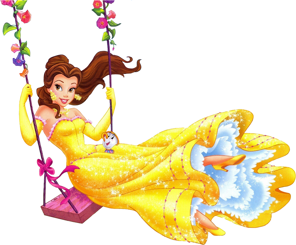 Swings Cliparts - Belle On A Swing (1000x825), Png Download