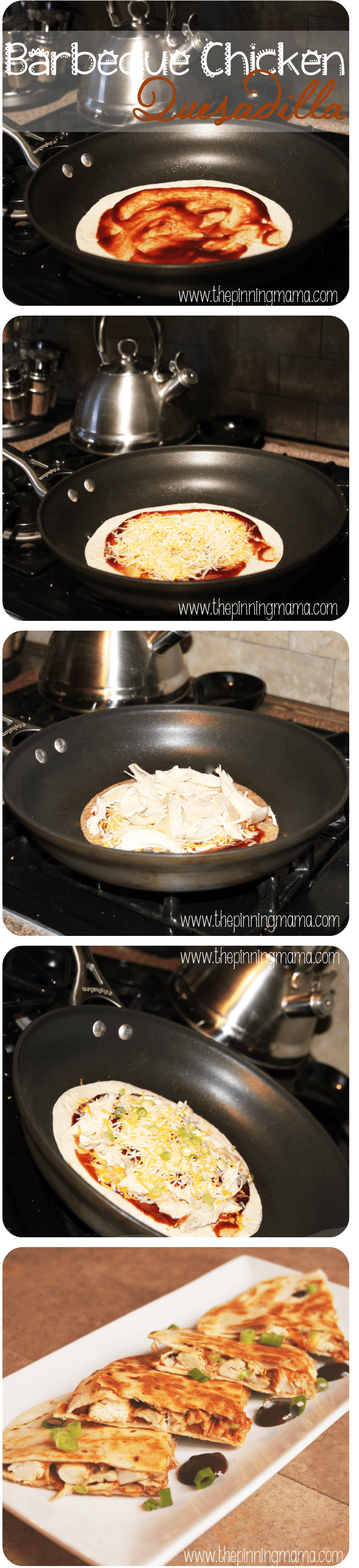 Barbecue Chicken Quesadilla - Pan Frying (750x3245), Png Download