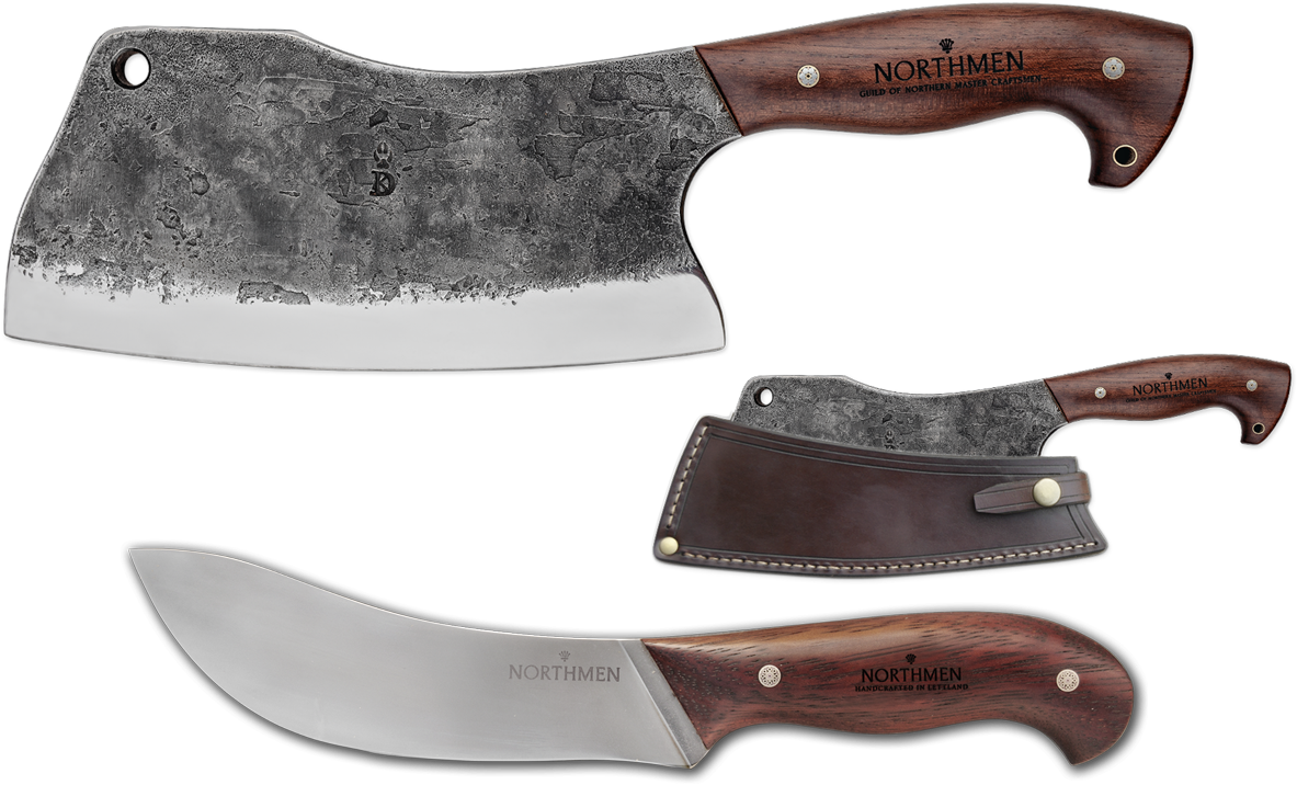 Butchers Set Detailed - Heavy Cleaver Knife (1280x792), Png Download