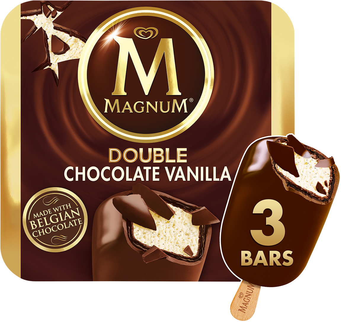 Double Chocolate Magnum Ice Cream Bar (1280x1280), Png Download