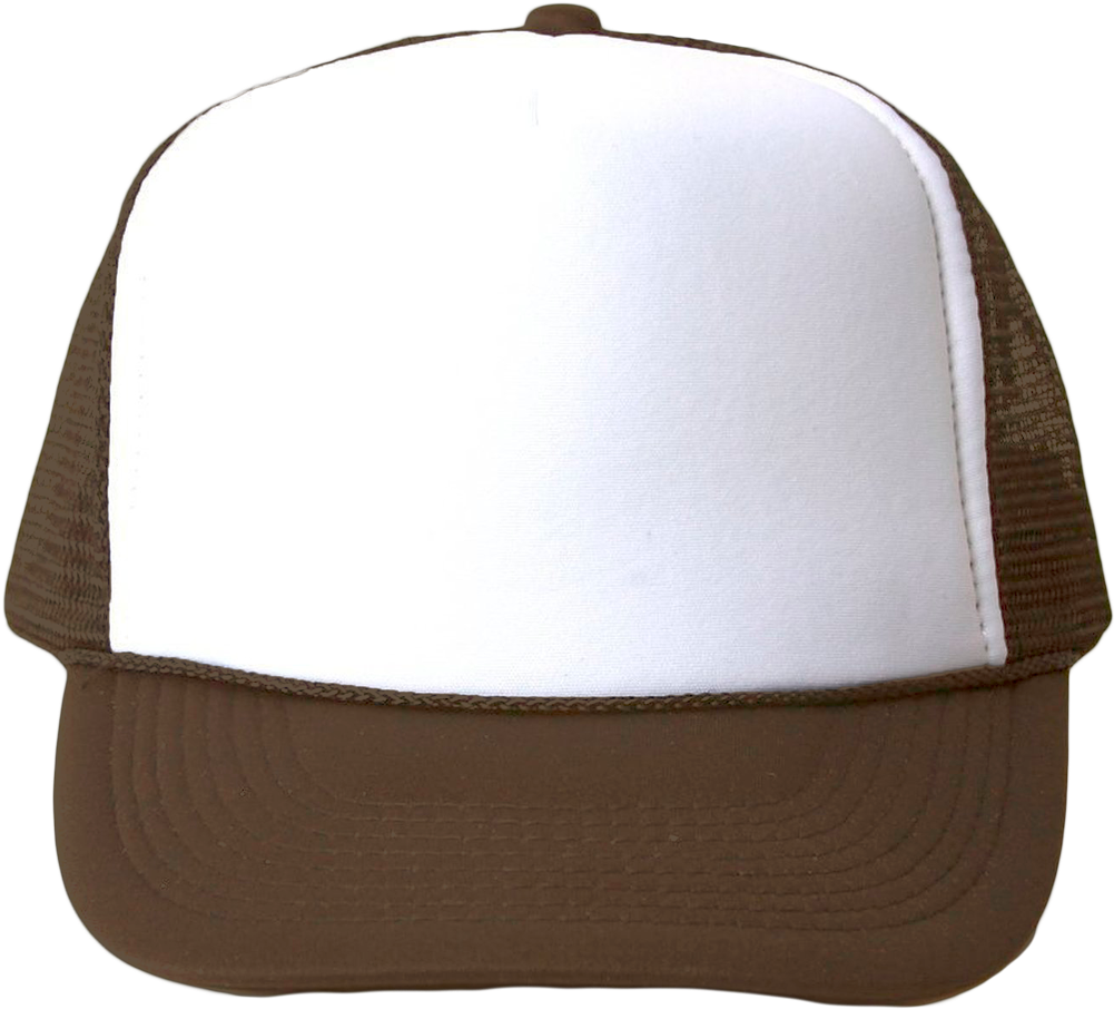 Blank Trucker Hat Brown - Brown Trucker Hat Blank (1000x919), Png Download