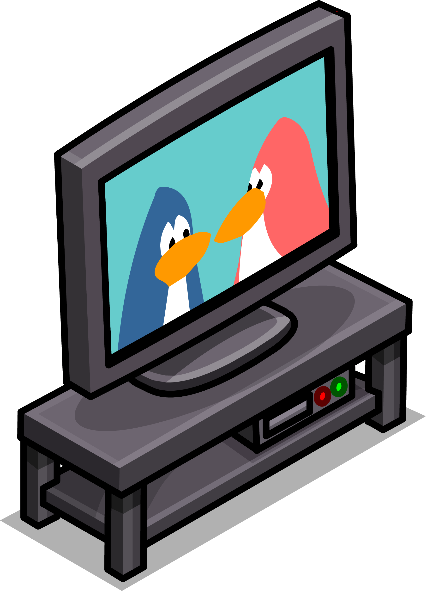 Black Tv Stand Sprite 045 - Tv Sprite (1775x2460), Png Download