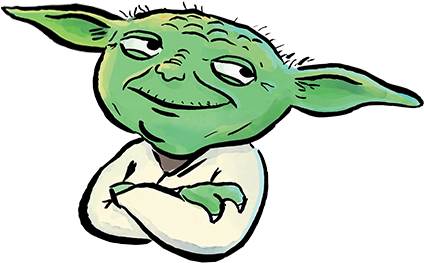 And You Thought Jeffrey Brown's Drawing Of Yoda From - Yoda Star Wars Jedi Academy (440x515), Png Download