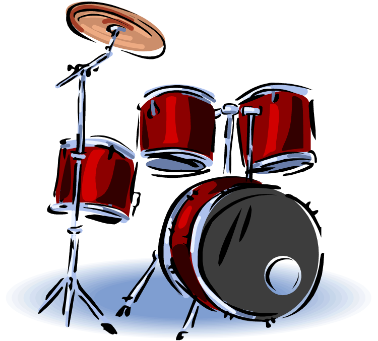 Background Music Clipart High Quality Cliparts - Transparent Background Drums Clipart (750x677), Png Download
