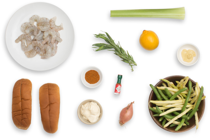 New England-style Shrimp Rolls With Grilled Green & - Natural Foods (700x477), Png Download