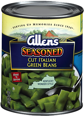 Italian Cut Green Beans Seasoned Southern Style - Allen Green Beans (400x400), Png Download