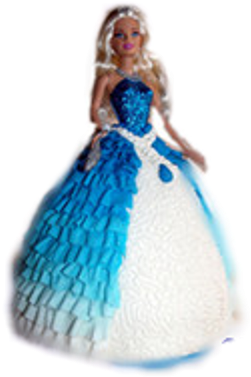 3d Barbie Doll Cake 3d-b01 - Barbie Doll Cakes Png (500x596), Png Download