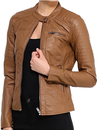 Women Leather Jacket Png Download Image - Ladies Leather Jacket (500x500), Png Download