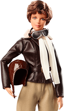Amelia Earhart Barbie Amelia Earheart Bio Doll - Barbie Doll (280x440), Png Download