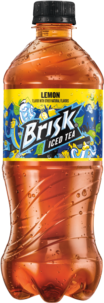 Brisk 20oz - Lipton Iced Tea Tropical (271x672), Png Download