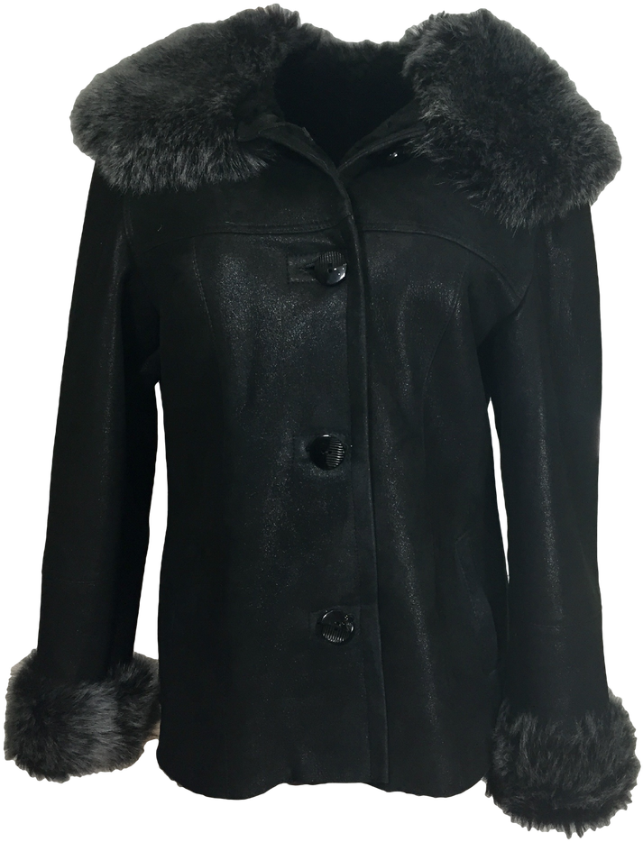 Fur Lined Leather Jacket Transparent Png - Lining (886x1182), Png Download