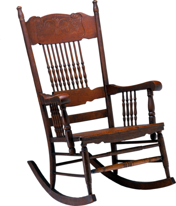 Furniture Chairs, Antique Furniture, Rocking Chairs, - Wood Rocking Chair Png (600x702), Png Download