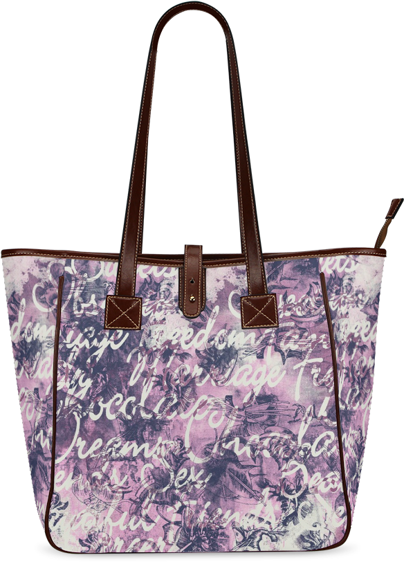 English Words With Purple Background Classic Tote Bag - Tote Bag (1000x1000), Png Download