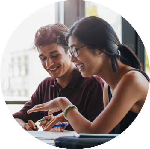 College Students Studying Together - Sat Prep Made Easy By A Real Sat Testing Expert: Ultimate (501x500), Png Download