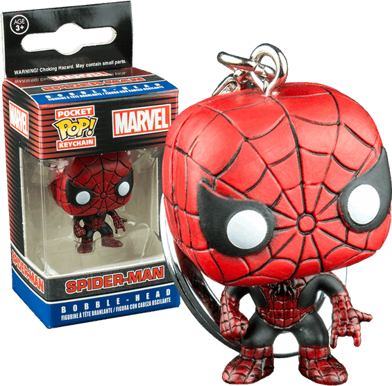Spider-man Red & Black Suit Funko Pocket Pop Vinyl - Spider Man Pocket Pop (600x600), Png Download