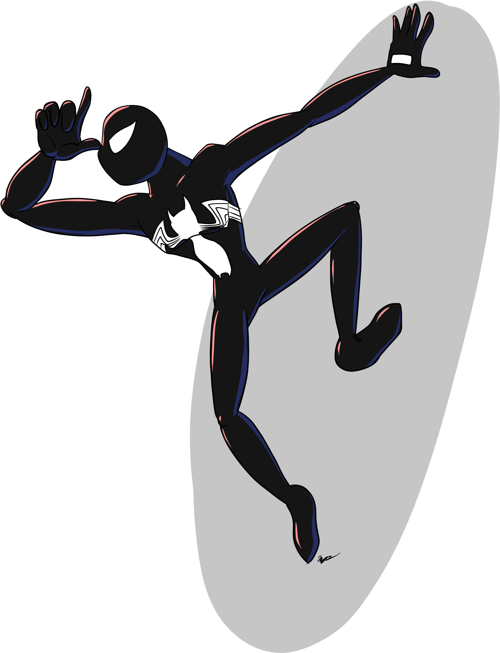 Original - Black Suit Spiderman (2088x2736), Png Download