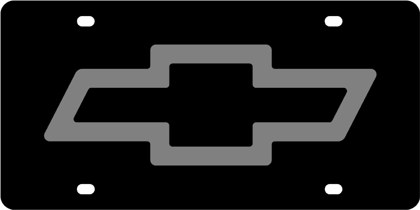 Chevrolet Bowtie Black License Plate - Chevrolet (900x500), Png Download