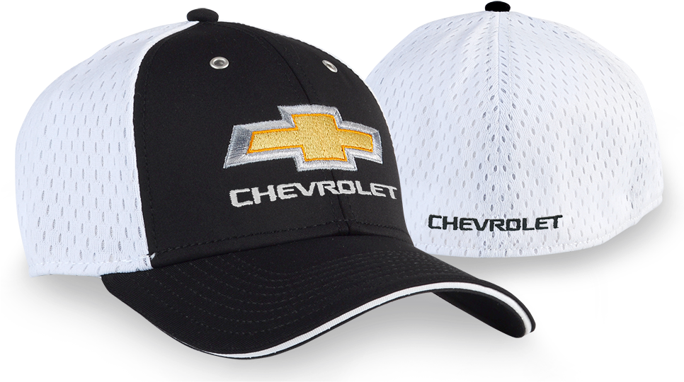 Chevrolet Bowtie With Chevrolet On Back-black/white - Chevrolet (965x600), Png Download