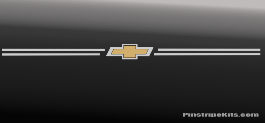 Chevrolet Silverado Vinyl Logo Decal Pinstripe Kit - Chevrolet (900x418), Png Download