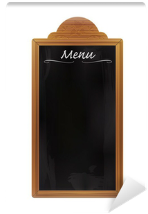 Blank Wooden Restaurant Blackboard Isolated Wall Mural - Plywood (400x400), Png Download