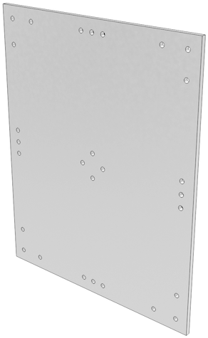 495x405mm Machinable Blank Plate - Screw (555x555), Png Download