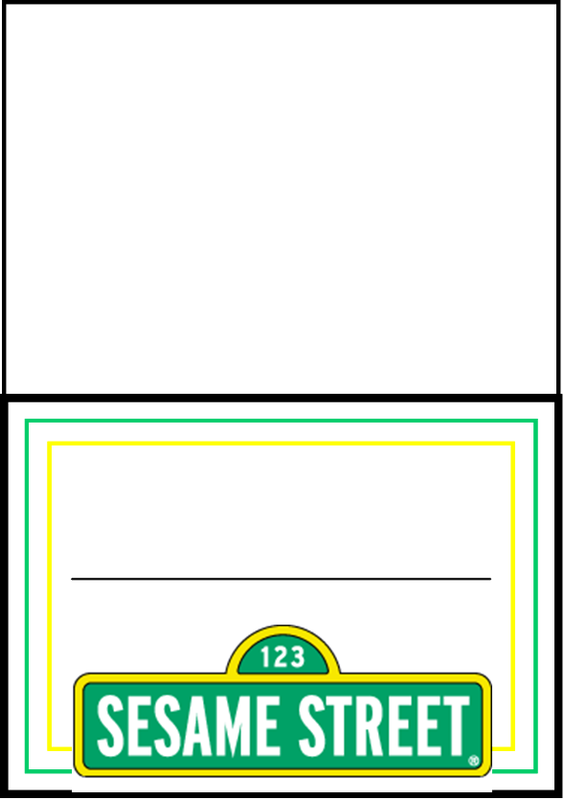 Free Sesame Street Party Ideas - Sesame Street Sign Blank (564x800), Png Download