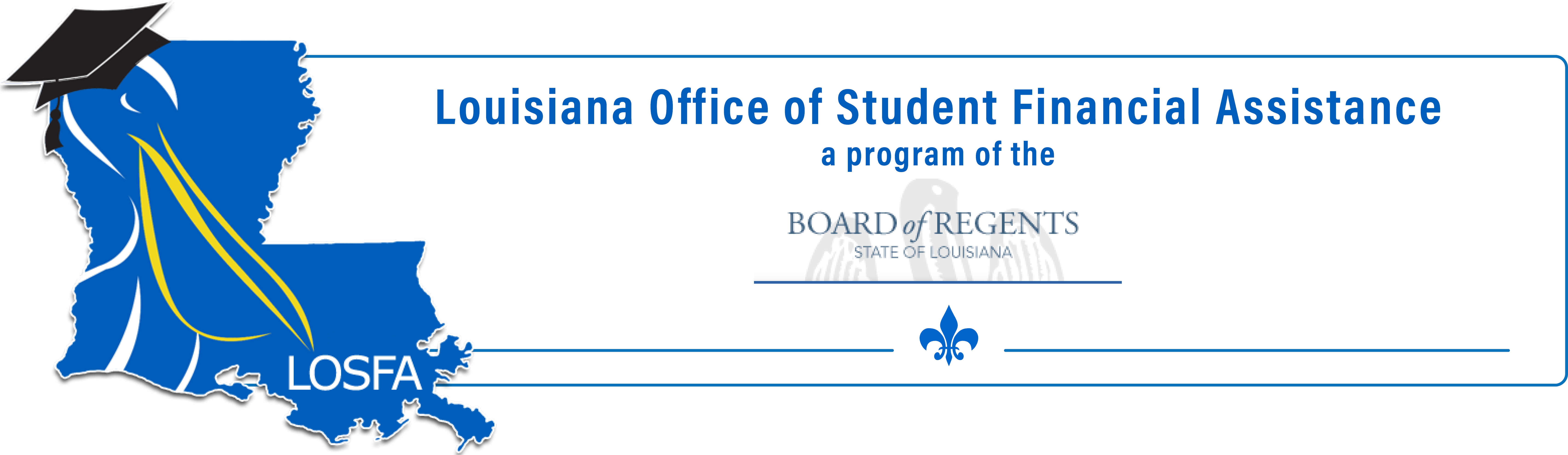 The Louisiana Office Of Student Financial Assistance - Louisiana State (8000x2083), Png Download