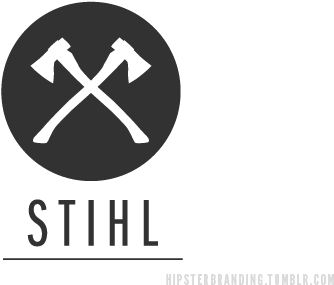Hipster Axes Logo (500x300), Png Download
