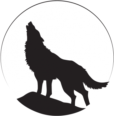 Vector Moon Wolf - Wolf Front License Plate (400x400), Png Download