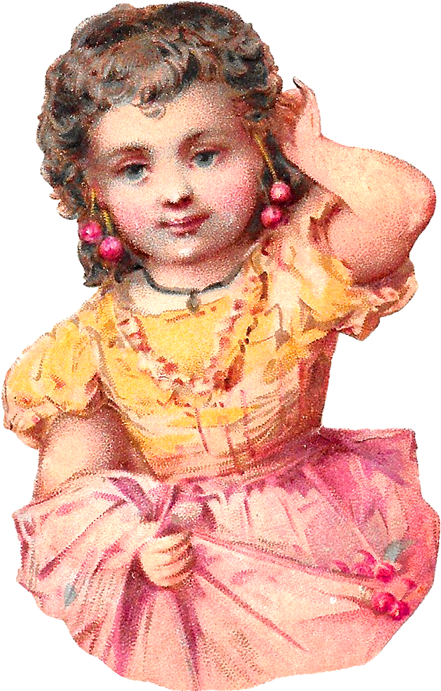 Free Girl Picking Cherries Digital Download Fruit Spring (1058x1600), Png Download