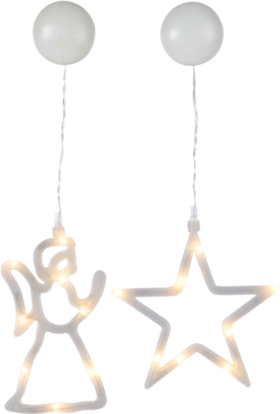 Silhouette 2 Pack Sparky - Led Decorative Silhouettes Set Of 2 Star (600x600), Png Download