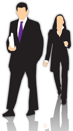 Homeimg - Man And Woman In Suit Silhouette (333x442), Png Download