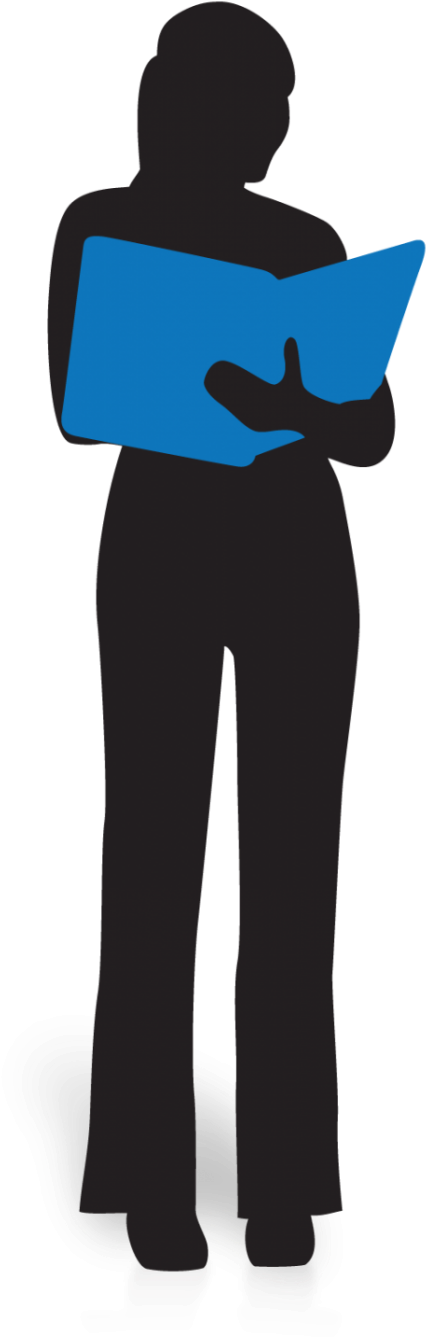 Businesswoman Silhouette Study 1600 Clr - Use Case (567x1400), Png Download