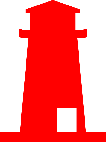 Red Lighthouse Clipart (444x596), Png Download