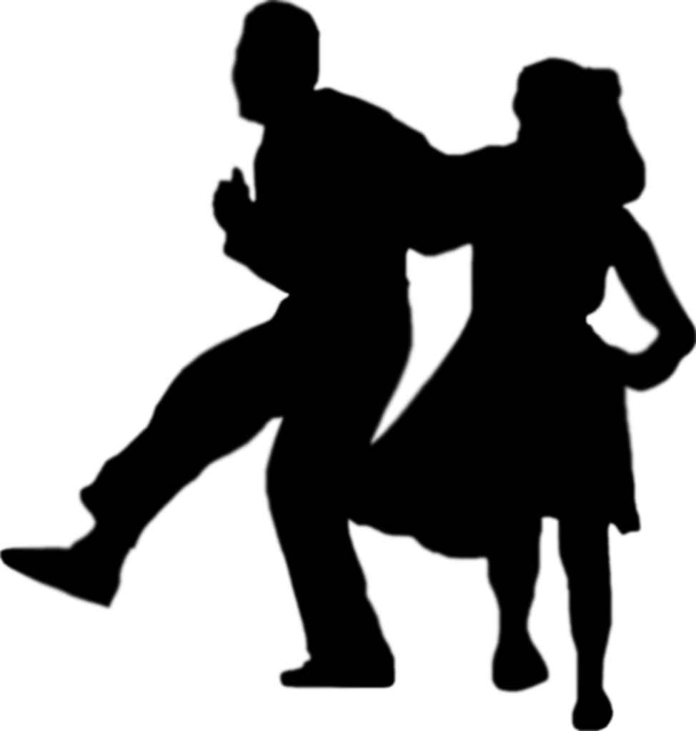Swing Dancer Silhouette Png (974x1024), Png Download
