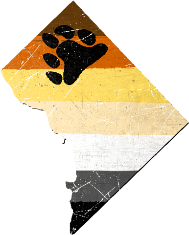 Washington Dc Silhouette Bear Pride Flag - Rainbow Flag (500x500), Png Download