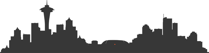 Seattle Skyline Png Jpg Download - Seattle Skyline King Duvet (800x205), Png Download