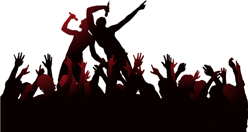 Silhouette Party Illustration People Album Transprent - Singing Background Image Hd (800x500), Png Download