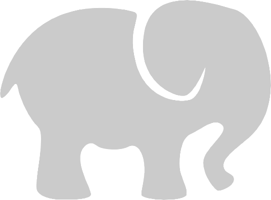 Cute Elephant Silhouette Pics 3 Cute Elephant Silhouette - Elephant Shape Png (542x400), Png Download