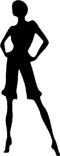 Girl, Female, Pants, Person, Shorts, Silhouette - Psychic Undercover: With The Undead: Volume 1 (sdf) (250x500), Png Download