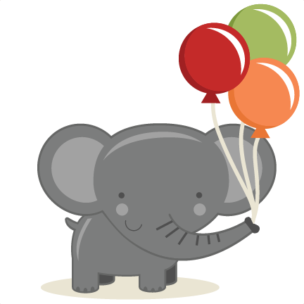 Birthday Elephant Svg Cut File Birthday Svg Files Birthday - Birthday Elephant Clipart (432x432), Png Download