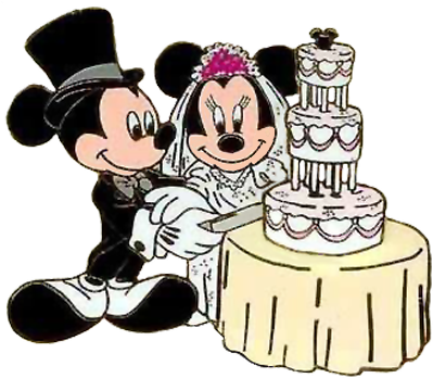 Mickey Mouse Silhouette Clip - Mickey And Minnie Wedding Clipart (409x355), Png Download