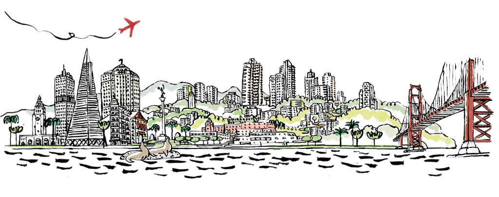 San Francisco - San Francisco Art Png (1024x420), Png Download