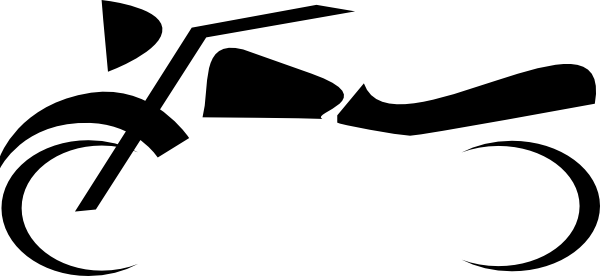 Motorcycle Silhouette Clip Art - Free Motorcycle Clipart (600x276), Png Download