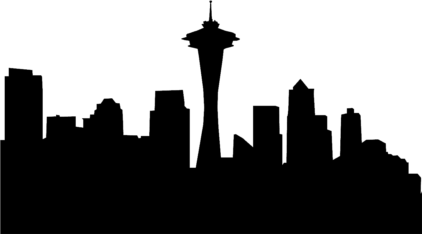 Seattle Skyline Silhouette Wica Annual Convention Western - Seattle Skyline Silhouette Png (1610x946), Png Download