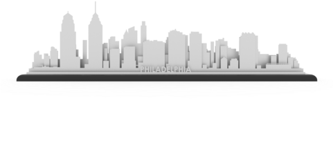 Philadelphia Skyline Png Clipart Transparent Library - Philadelphia Skyline Png (480x360), Png Download