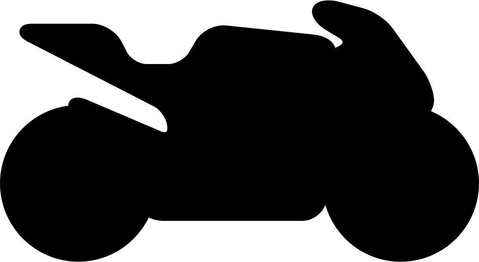 Motorcycle Black Side View Silhouette Comments - Silhouette (980x536), Png Download